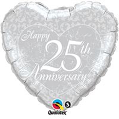 Buy And Send Happy 25th Anniversary 18 inch Foil Balloon